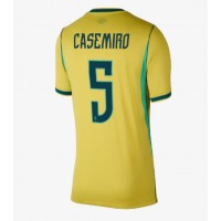 Stroje piłkarskie Brazylia Casemiro #5 Koszulka Podstawowej dla damskie MŚ 2026 Krótki Rękaw
